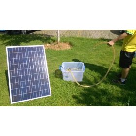 Napelemes öntöző szivattyú - 100W napelem, 50W búvárszivattyú - öntözés napenergiával