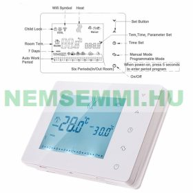 Rádiós termosztát kazán ki-be kapcsolásához