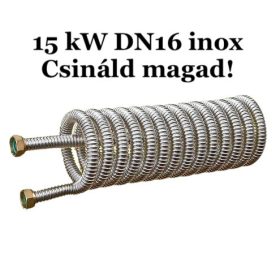   Csináld magad hőcserélő akció! 15 kW DN16 inox gégecsőből 3/4" csatlakozóval házilag elkészíthető