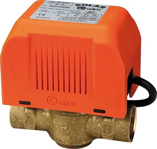 Spring-return two-way motorized valve ½" BB internal thread two-way zone valve 1/2" 230V Switches to voltage, resets automatically