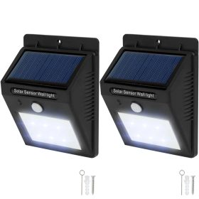   2 db akkumulátoros napelemes mozgásérzékelős fali lámpa 1W 6 SMD LED beépített akku és  mozgásérzékelő