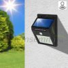 2 battery-powered solar-powered wall lights with motion sensor 1W 6 SMD LED built-in battery and motion sensor