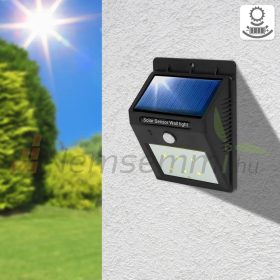   2 db akkumulátoros napelemes mozgásérzékelős fali lámpa 1W 6 SMD LED beépített akku és  mozgásérzékelő