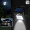2 battery-powered solar-powered wall lights with motion sensor 1W 6 SMD LED built-in battery and motion sensor