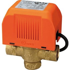   Rugós visszahúzású háromjáratú motoros szelep ½" BB belső menet zónaszelep háromutas keverőszelep 230V Feszültségre vált, hiányában visszaáll magától