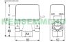 Spring-return three-way motorized valve 1" KK external thread zone valve three-way mixing valve 230V Switches to voltage, resets automatically in its absence.