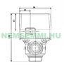 Spring-return three-way motorized valve 1" KK external thread zone valve three-way mixing valve 230V Switches to voltage, resets automatically if there is no voltage