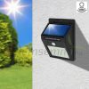4 wall lights with solar panel, motion sensor, battery 1W 6 SMD LED built-in battery and motion sensor