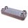 Plate heat exchanger 10 plates 22kW stainless steel with 2x3/4" external, 2x1/2" external connection