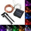 Solar string lights, string lights outdoor Christmas lighting 200 cold white LED batteries