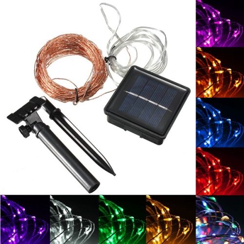 Solar string lights, string lights outdoor Christmas lighting 200 cold white LED batteries