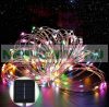 Solar string lights, string lights outdoor Christmas lighting 200 cold white LED batteries