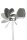 Wind-spinning 20 cm diameter stainless steel ball-bearing wind wheel model with a wing that helps turn in the wind direction