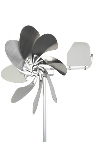 Windwheel model 28 cm diameter stainless steel ball-bearing wind vane with a wing that helps turn in the direction of the wind