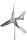 Metal pinwheel model 65 cm diameter 75 cm high stainless steel ball-bearing pinwheel with wing to help turn in the wind direction