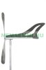 Metal pinwheel model 65 cm diameter 75 cm high stainless steel ball-bearing pinwheel with wing to help turn in the wind direction
