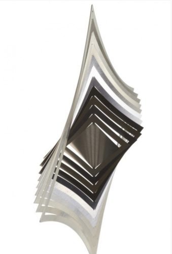 3D metal pinwheel made of stainless steel 19x19 cm wind toy