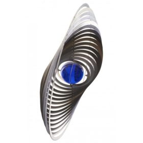   3D fém szélforgó kör rozsdamentes acélból 15x15 cm széljáték gyöngy betéttel