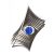 3D fém szélforgó kör rozsdamentes acélból 19x19 cm széljáték kék gyöngy betéttel