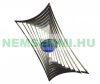 3D metal pinwheel circle made of stainless steel 19x19 cm wind chime with blue pearl insert