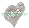 3D fém szélforgó szív rozsdamentes acélból 15x15 cm széljáték