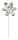 Garden ornament stainless pinwheel flower shape with yellow pearl inlay