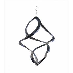   3D fém szélforgó twister rozsdamentes acélból 24x15 cm széljáték