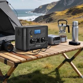   Hordozható erőmű 1800W, 1008Wh LiFePO4 nagy teljesítményű napelemes generátor 8 kimenettel