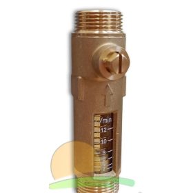 Átfolyásmérő áramlásmérő sárgaréz 2-12 l/p állítható átfolyás mennyiség mérő