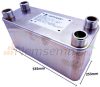 Plate heat exchanger 100 plates 3400kW with 2" external connection Ba-115-100