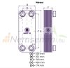 Plate heat exchanger 50 plates 1700kW with 2" external connection Ba-115-50