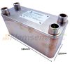 Plate heat exchanger 70 plates 2400kW with 2" external connection Ba-115-70