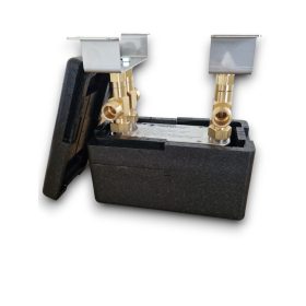   Lemezes hőcserélő szigeteléssel 12 lemez 25kW 3/4" külső csatlakozással, tartószerkezettel és szigeteléssel Ba-12-12