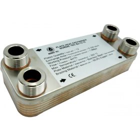   Lemezes hőcserélő 12 lemez 25kW 3/4" külső csatlakozással
