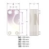 Plate heat exchanger 50 plates 175kW with 1" external connection