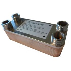   Lemezes hőcserélő 20 lemezes 125kW 4x1 1/4” külső csatlakozással