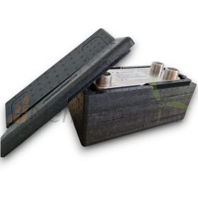   Lemezes hőcserélő szigeteléssel 50 lemezes hőcserélő 285kW 4x1 1/4” külső csatlakozással fedlap pár és emelőlap