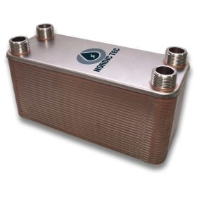   Lemezes hőcserélő 80 lemezes 286 mm hosszú 450kW 4x1” külső csatlakozással