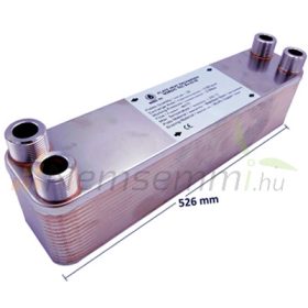   Lemezes hőcserélő 30 lemezes 330kW 4x1 1/4” külső csatlakozással