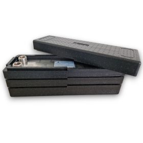   Lemezes hőcserélő szigeteléssel 50 lemezes hőcserélő 550kW 4x1 1/4” csatlakozással fedlap pár és emelőlap