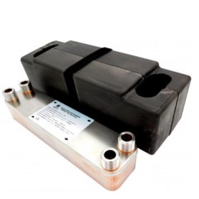 Lemezes hőcserélő szigeteléssel 60 lemezes hőcserélő 660kW 4x1 1/4” csatlakozással