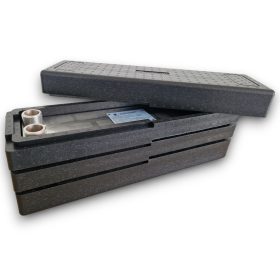   Lemezes hőcserélő szigeteléssel 90 lemezes hőcserélő 990kW 4x1 1/2” csatlakozással fedlap pár és emelőlap