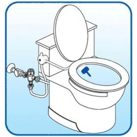   Bidé utólag beépíthető. A WC tartály bekötő csövére csatlakoztatható. Bidé WC deszka alá komplett szett