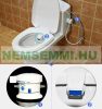 A bidet can be retrofitted. It can be connected to the inlet pipe of the toilet tank. Bidet under toilet seat complete set