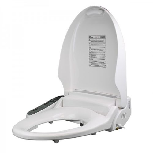 Bidet toilet board with heatable board, water and dryer adjustable temperature  