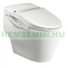 Bidet toilet board with heatable board, water and dryer adjustable temperature  