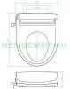 Bidet toilet seat in a luxurious design, with LED lighting and a heated seat