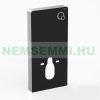 Complete toilet and bidet with premium toilet tank in black with glass cover and contactless flushing