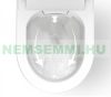 Complete toilet and bidet with premium toilet tank in black with glass cover and contactless flushing