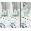Complete toilet and bidet with premium toilet tank in black with glass cover and contactless flushing